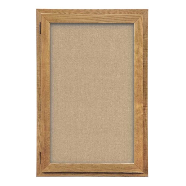 Outdoor Enclosed Combo Board, 42"x32", Satin Frame/Green & Rubber